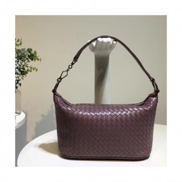 Bottega Veneta Leather Purple Tote Shoulder Bag,27cm - 보테가 베네타 레더 퍼플 토트 숄더백 9843