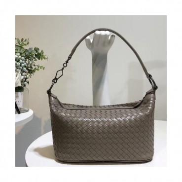 Bottega Veneta Leather Gray Tote Shoulder Bag,27cm - 보테가 베네타 레더 그레이 토트 숄더백 9843