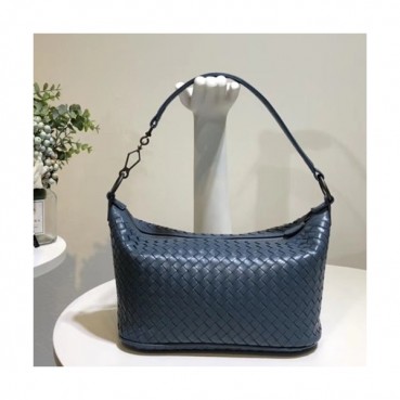 Bottega Veneta Leather Blue Tote Shoulder Bag,27cm - 보테가 베네타 레더 블루 토트 숄더백 9843