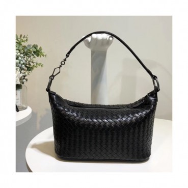 Bottega Veneta Leather Black Tote Shoulder Bag,27cm - 보테가 베네타 레더 블랙 토트 숄더백 9843
