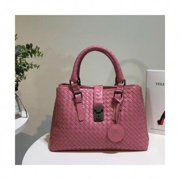 Bottega Veneta Leather Black Roma Medium Tote Shoulder Bag,32cm - 보테가 베네타 레더 블랙 미듐 로마 토트 숄더백 7453