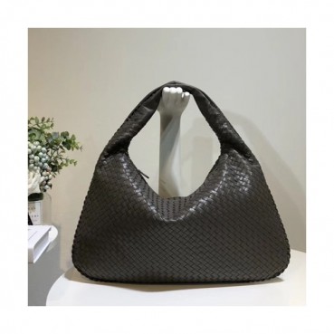 Bottega Veneta Leather Dark Gray Hobo Tote Shoulder Bag,50cm - 보테가 베네타 레더 다크그레이 호보 토트 숄더백 5092