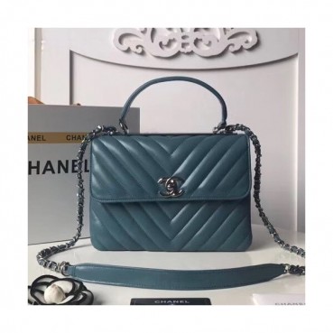 Chanel Women Chain Tote Shoulder Bag ,25CM - 샤넬 여성용 체인 토트 숄더백 CHAB0512,25CM,블루