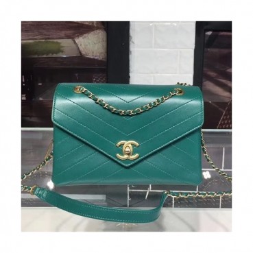 Chanel Women Leather Shoulder Bag ,22CM - 샤넬 여성용 레더 숄더백,CHAB0507,22CM,그린