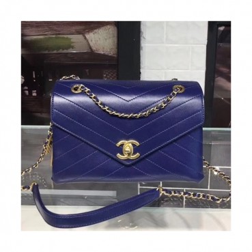 Chanel Women Leather Shoulder Bag ,22CM - 샤넬 여성용 레더 숄더백,CHAB0506,22CM,블루