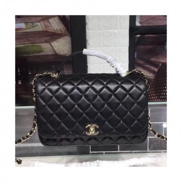 Chanel Leather Chain Tote Shoulder Bag ,26CM - 샤넬 레더 체인 토트 숄더백 CHAB0504,26CM,블랙
