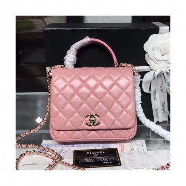 Chanel Leather Chain Tote Shoulder Bag ,17CM - 샤넬 레더 체인 토트 숄더백 CHAB0503,17CM,핑크