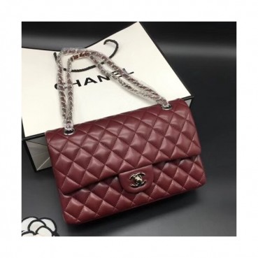 Chanel Women Leather Chain Shoulder Bag  ,25CM - 샤넬 여성용 레더 체인 숄더백 1112 