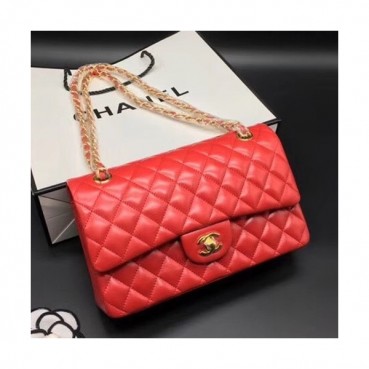 Chanel Women Leather Chain Shoulder Bag  ,25CM - 샤넬 여성용 레더 체인 숄더백 1112 