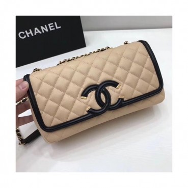 Chanel Women Leather Chain Shoulder Bag ,26.5CM - 샤넬 여성용 레더 체인 숄더백,CHAB0472,26.5CM,베이지