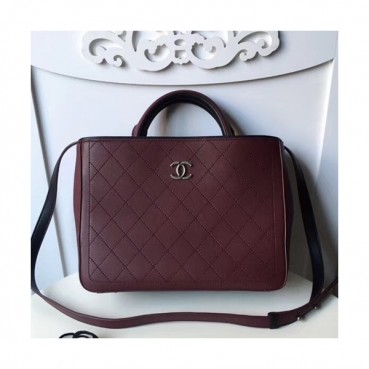 Chanel 2018 Tote Shoulder Bag, 28CM - 샤넬 2018 토트 숄더백 CHAB0469,28CM,와인