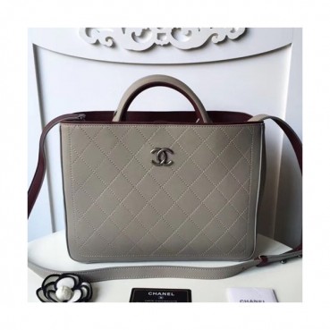 Chanel 2018 Tote Shoulder Bag, 28CM - 샤넬 2018 토트 숄더백 CHAB0468,28CM,그레이