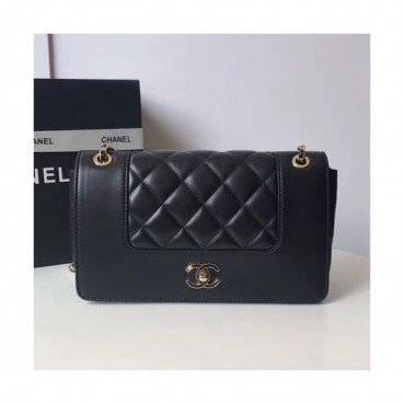 Chanel Women Leather Chain Shoulder Bag ,25CM - 샤넬 여성용 레더 체인 숄더백,CHAB0467,25CM,블랙