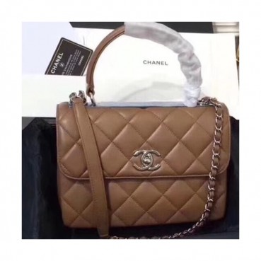 Chanel Women Chain Tote Shoulder Bag ,25.5CM - 샤넬 여성용 체인 토트 숄더백  CHAB0453,25.5CM,브라운