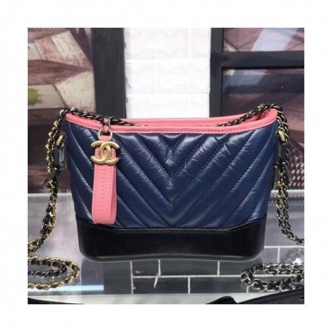 Chanel 2018 Gabrielle Hobo Leather Shoulder Bag,20CM - 샤넬 2018 가브리엘 호보 레더 숄더백,CHAB0436,20CM,블루