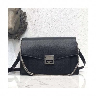 Givenchy Leather and Suede GV3 Shoulder Bag,16/21/29CM - 지방시 레더 앤 스웨이드 GV3 숄더백,GVB0007,16/21/29CM,블랙