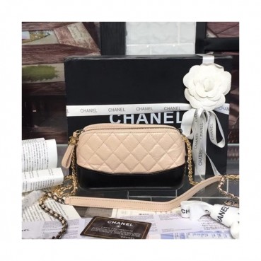 Chanel Women Gabrielle Leather Chain Shoulder Bag ,18CM - 샤넬 여성용 가브리엘 레더 체인 숄더백,CHAB0425,18CM,베이지+블랙