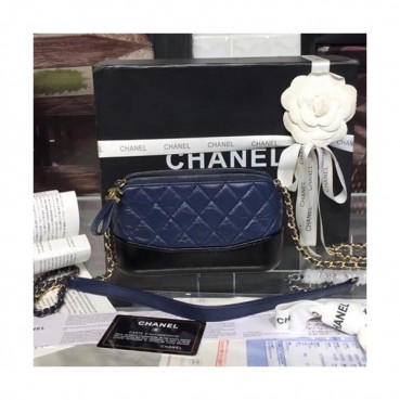 Chanel Women Gabrielle Leather Chain Shoulder Bag ,18CM - 샤넬 여성용 가브리엘 레더 체인 숄더백,CHAB0423,18CM,블루+블랙
