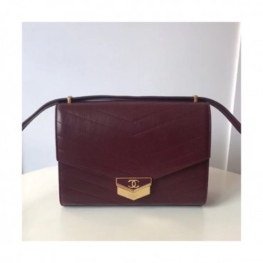 Chanel Women Leather Flap Shoulder Bag ,23CM - 샤넬 여성용 레더 플랩 숄더백,CHAB0419,23CM,와인