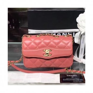 Chanel 2018 Women Chain Leather Shoulder Bag ,24CM - 샤넬 2018 여성용 체인 레더 숄더백 CHAB0404,24CM,핑크