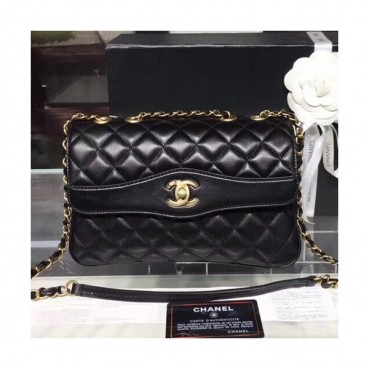 Chanel 2018 Women Chain Leather Shoulder Bag ,24CM - 샤넬 2018 여성용 체인 레더 숄더백 CHAB0402,24CM,블랙