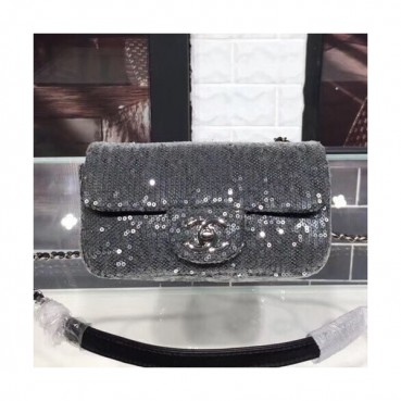 Chanel Women Bling Bling Leather Chain Shoulder Bag ,19CM - 샤넬  여성용 블링 블링 레더 체인 숄더백,CHAB0394,19CM,블랙