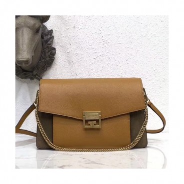 Givenchy Leather and Suede GV3 Shoulder Bag,16/21/29CM - 지방시 레더 앤 스웨이드 GV3 숄더백,GVB0005,16/21/29CM,카멜