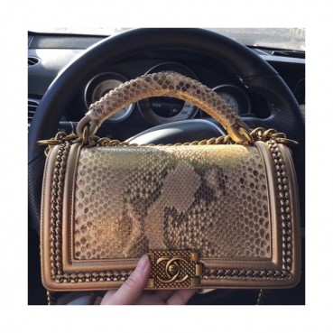 Chanel Leboy Leather Chain Tote Shoulder Bag ,25CM - 샤넬 르보이 레더 체인 토트 숄더백 CHAB0375,25CM,옐로우골드