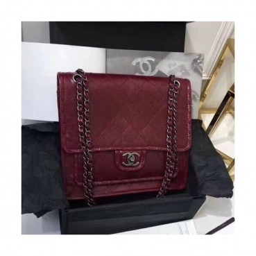 Chanel Women Leather Chain Shoulder Bag ,28CM - 샤넬 여성용 레더 체인 숄더백 CHAB0367,28CM,와인