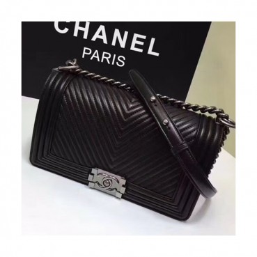 Chanel Leboy Leather Chain Shoulder Bag ,25CM - 샤넬 르보이 레더 체인 숄더백 67086 