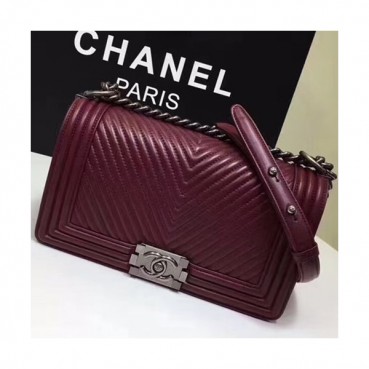 Chanel Leboy Leather Chain Shoulder Bag  ,25CM - 샤넬 르보이 레더 체인 숄더백 67086 