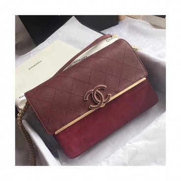 Chanel 2018 Women Shoulder Bag,23CM - 샤넬 2018 여성용 숄더백 CHAB0324,23CM,와인