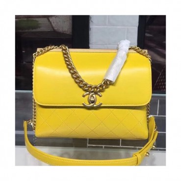 Chanel 2018/2019 Women Flap Shoulder Bag,23/28CM - 샤넬 2018/2019 여성용 플랩 숄더백 CHAB0275,23/28CM,옐로우