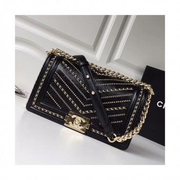 [커스텀급]Chanel Leboy Chain Shoulder Bag,25CM - 샤넬 르보이 체인 숄더백 CHAB0249,25CM,블랙