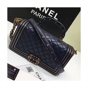 [커스텀급]Chanel Leboy Chain Shoulder Bag,25CM - 샤넬 르보이 체인 숄더백 CHAB0248,25CM,네이비