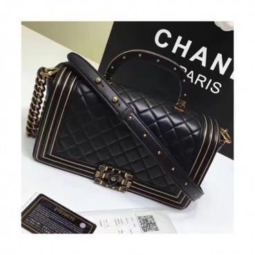 [커스컴급]Chanel Leboy Chain Shoulder Bag,25CM - 샤넬 르보이 체인 숄더백 CHAB0247,25CM,블랙