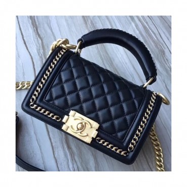 Chanel Leboy Chain Shoulder Bag,20CM - 샤넬 르보이 체인 숄더백 CHAB0241,20CM,블랙