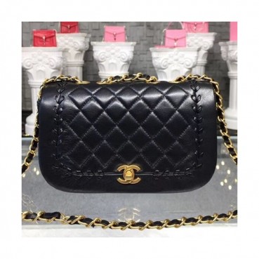 Chanel 2018/2019 Women Chain Flap Shoulder Bag,23CM - 샤넬 2018/2019 여성용 체인 플랩 숄더백  CHAB0211,23CM,블랙