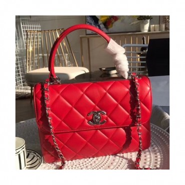 Chanel Women Chain Tote Shoulder Bag,25CM - 샤넬 여성용 체인 토트 숄더백  CHAB0209,25CM,레드