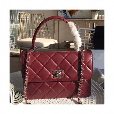 Chanel Women Chain Tote Shoulder Bag,25CM - 샤넬 여성용 체인 토트 숄더백  CHAB0208,25CM,와인