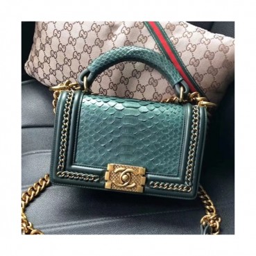 Chanel Leboy Leather Chain Tote Shoulder Bag,25CM - 샤넬 르보이 레더 체인 토트 숄더백 CHAB0189,25CM,그린