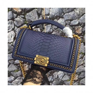 Chanel Leboy Leather Chain Tote Shoulder Bag,25CM - 샤넬 르보이 레더 체인 토트 숄더백 CHAB0187,25CM,블루