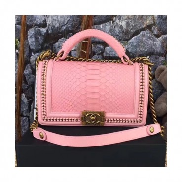 Chanel Leboy Leather Chain Tote Shoulder Bag,25CM - 샤넬 르보이 레더 체인 토트 숄더백 CHAB0185,25CM,핑크