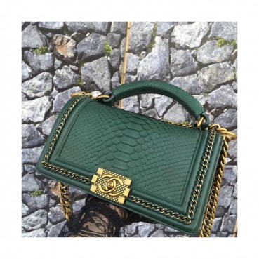 Chanel Leboy Leather Chain Tote Shoulder Bag,25CM - 샤넬 르보이 레더 체인 토트 숄더백 CHAB0183,25CM,그린