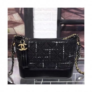 Chanel 2018 Gabrielle  Hobo Shoulder Bag ,20CM - 샤넬 2018 가브리엘 호보 숄더백,CHAB0132,20CM,블랙
