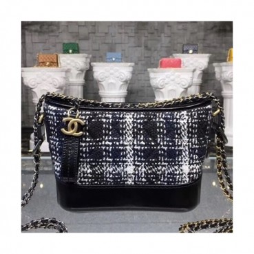 Chanel 2018 Gabrielle  Hobo Shoulder Bag  ,20CM - 샤넬 2018 가브리엘 호보 숄더백,CHAB0127,20CM,블랙+화이트