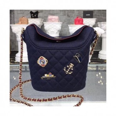 Chanel Chain Bucket Shoulder Bag,15CM - 샤넬  체인 버킷 숄더백,CHAB0047,15CM,네이비