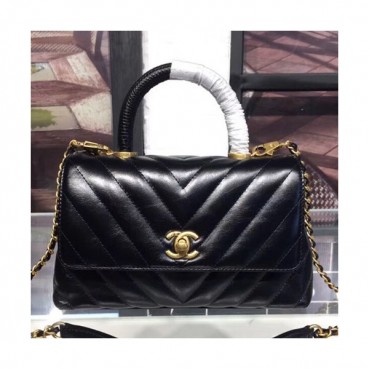 [커스텀급]Chanel 2018 Coco Chain Handle Shoulder Bag,23CM - 샤넬 2018 코코 체인 핸들 숄더백,CHAB0042,23CM,블랙