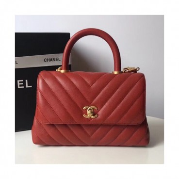 Chanel 2018 Coco Chain Handle Shoulder Bag,23/28CM - 샤넬 2018 코코 체인 핸들 숄더백,CHAB0037,23/28CM,레드