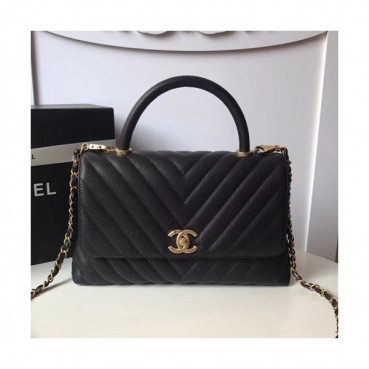 Chanel 2018 Coco Chain Handle Shoulder Bag,23/28CM - 샤넬 2018 코코 체인 핸들 숄더백,CHAB0036,23/28CM,블랙